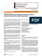 Functional Outcomes of Traumatic and Non-Traumatic Rotator Cuff Tears After Arthroscopic Repair