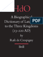 A Biographical Dictionary of Later Han To The Three Kingdoms 23 220 AD