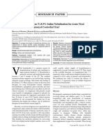 Hypertonic (3%) Saline Vs 0.9% Saline Nebulization For Acute Viral Bronchiolitis: A Randomized Controlled Trial