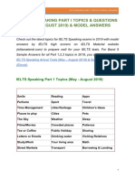 31 Ielts Speaking Part I Topics