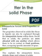 Matter in The Solid Phase