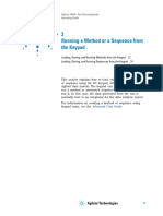 3 Running A Method or A Sequence From The Keypad: Agilent 7890A Gas Chromatograph Operating Guide