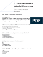 CAA Assistant Director Electrical Test Mcqs by NTS On 12-05-2019 PDF