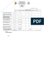 Table of Specification Science 6 Quarter 1: Cognitive Domains