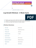 Leg Growth Workout - 3 Week Cycle - Muscle & Strength