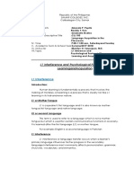 L1 Interferences and Psychological Factors in L2 Learning and Acquisition