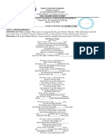 Name: - Grade & Section: Test I. Remembering