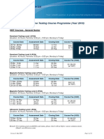 SETSCO Services Pte LTD: Non-Destructive Testing Course Programme (Year 2019)