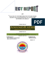 Analysis of Consumer Behavior Towards Share Trading and Sales Promotion of Anand Rathi Securities LTD - Ambala"