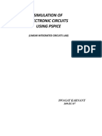 Simulation of Electronic Circuits Using Pspice: (Linear Integrated Circuits Lab)