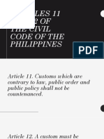 Articles 11 and 12 of The Civil Code of The Philippines