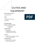 Facilities and Equipment in Volleyball