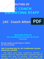 Duties of Ac Coach Escorting Staff Indian Railways