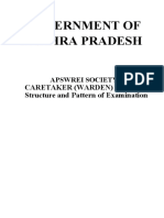 Government of Andhra Pradesh: CARETAKER (WARDEN) - Syllabus, Structure