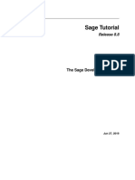 Sage Tutorial