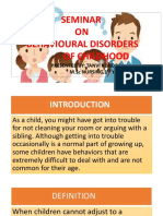 Presentation On Behavioral Disorder