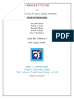 A Project Synopsis: Intelligent Relay For Power System Protection