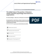 The Added Value of The Positive: A Literature Review of Positive Psychology Interventions in Organizations