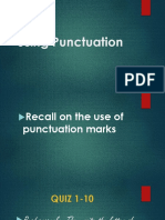 Powerpoint On Punctuation, Quiz