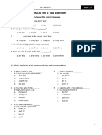 UNIT 1. GRAMMAR BOOSTER 1: Tag Questions: I. Read The Sentence and Choose The Correct Answer