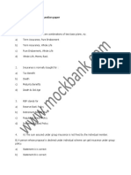 IRDA Agent Licensing Question Paper