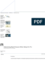 Determining Back Pressure When Sizing For PRV - Relief Devices Forum - Cheresources - Com Community