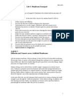 Lab 2: Membrane Transport: Upload All Data To Google Docs