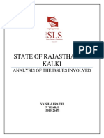State of Rajasthan vs. Kalki: Analysis of The Issues Involved