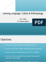 Week 2-Intro To Language Culture and Anthro