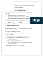 Calculations For Safe Bearing Capacity