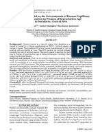 Health Belief Model On The Determinants of Human Papilloma Virus Vaccination in Women of Reproductive Age in Surakarta, Central Java