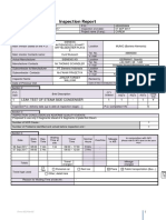 Inspection Report: 1 Leak Test of Steam Side-Condenser 1 1 - 1 Y Y