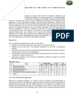 Sub Topic 2: Approaches To The Study of Agricultural Marketing