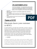 Electronic Know-Your Customer (e-KYC)