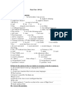 Final Test: 120' (2) Name: Class: 10CTXH I-Choose The Correct Answer