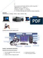 It Activities 1 Complete The Words With The Vowels: 3 Label The Elements of The Computer System