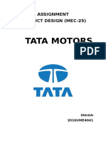 Tata Motors: Assignment Product Design (Mec-25)