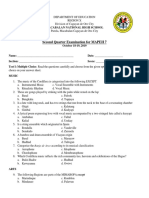 Second Quarter Examination For MAPEH 7: Macabalan National High School