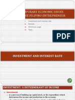 Contemporary Economic Issues Facing The Filipino Entrepreneur