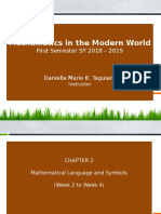 Chapter 2 WEEK 2 Mathematical Language and Symbols