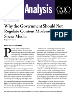 Why The Government Should Not Regulate Content Moderation of Social Media