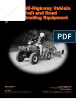 USDA Forest Service Off-Highway Vehicle Trail and Road Grading Equipment