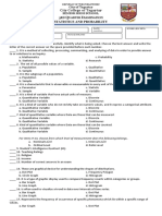 3rd Quarter Exam Statistics and Probabiity