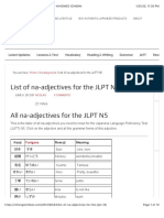 List of All Na-Adjectives For The JLPT N5 (Small)