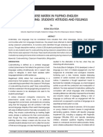 Discourse Matrix in Filipino-English (RRL) PDF