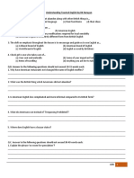 Understanding Toasted English by RK Narayan Worksheet