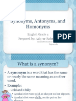 Synonyms, Antonyms, Homonyms Powerpoint
