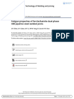 Fatigue Properties of Ferritebainite Dual-Phase X80 Pipeline Steel Welded Joints