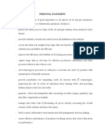 PTDF Personal Statement