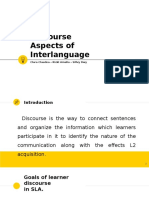 Discourse Aspects of Interlanguage